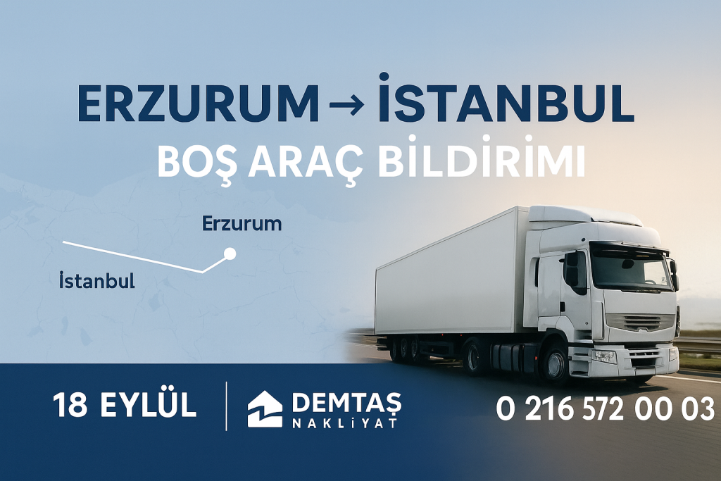 Erzurum İstanbul arası araç bildirimi