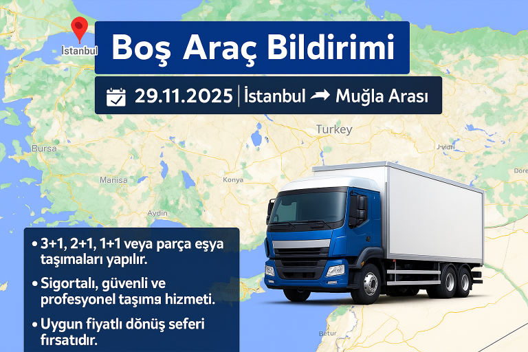 İstanbul Muğla Araç Bildirimi