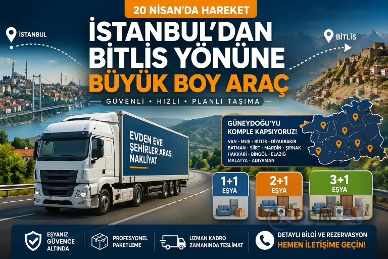 İstanbul Bitlis Arası Boş Araç Bildirimi